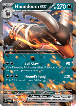 Houndoom ex #134 — Pokemon Obsidian Flames