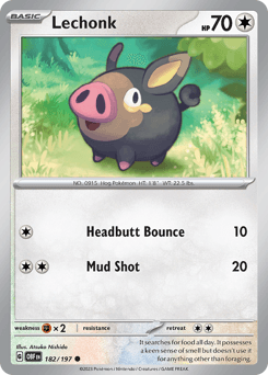 Lechonk #182 — Pokemon Obsidian Flames