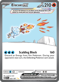 Eiscue ex #222 — Pokemon Obsidian Flames