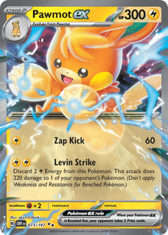 Pawmot ex #73 — Pokemon Obsidian Flames