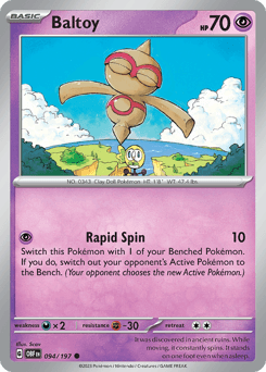 Baltoy #94 — Pokemon Obsidian Flames