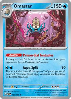Omastar #139 — Pokemon Scarlet & Violet 151