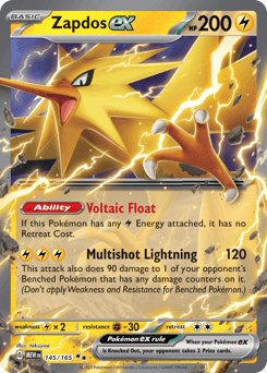 Zapdos ex #145 — Pokemon Scarlet & Violet 151
