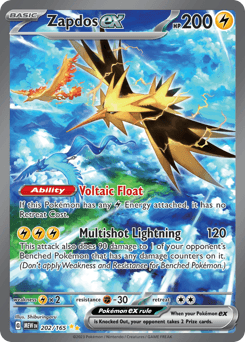 Zapdos ex #202 — Pokemon Scarlet & Violet 151
