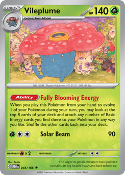 Vileplume #45 — Pokemon Scarlet & Violet 151