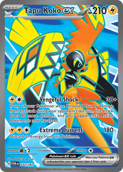 Tapu Koko ex #222 — Pokemon Paradox Rift
