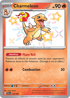 Charmeleon #110 — Pokemon Paldean Fates