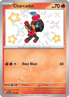 Charcadet #114 — Pokemon Paldean Fates