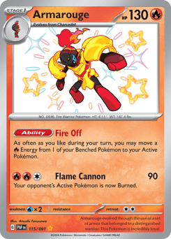 Armarouge #115 — Pokemon Paldean Fates
