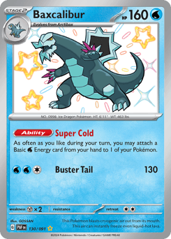 Baxcalibur #130 — Pokemon Paldean Fates