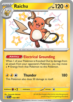 Raichu #132 — Pokemon Paldean Fates