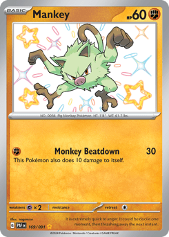 Mankey #169 — Pokemon Paldean Fates