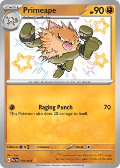 Primeape #170 — Pokemon Paldean Fates