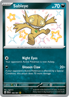 Sableye #184 — Pokemon Paldean Fates