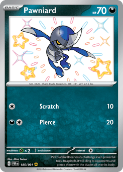 Pawniard #185 — Pokemon Paldean Fates