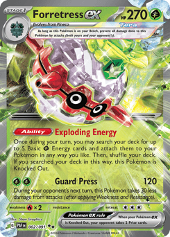 Forretress ex #2 — Pokemon Paldean Fates