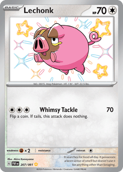 Lechonk #207 — Pokemon Paldean Fates