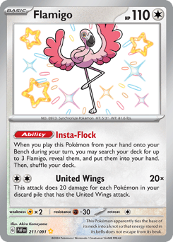 Flamigo #211 — Pokemon Paldean Fates