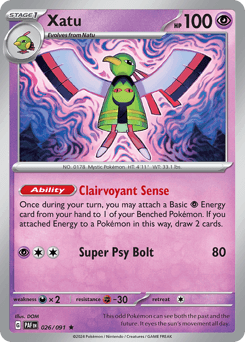 Xatu #26 — Pokemon Paldean Fates