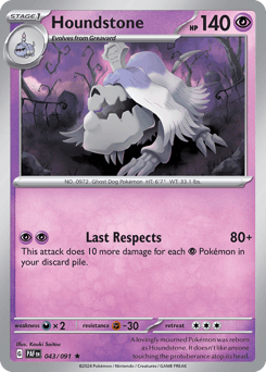 Houndstone #43 — Pokemon Paldean Fates
