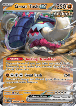 Great Tusk ex #53 — Pokemon Paldean Fates