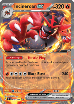 Incineroar ex #34 — Pokemon Temporal Forces