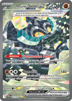 Cornerstone Mask Ogerpon ex #215 — Pokemon Twilight Masquerade