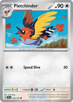 Fletchinder #122 — Pokemon Stellar Crown
