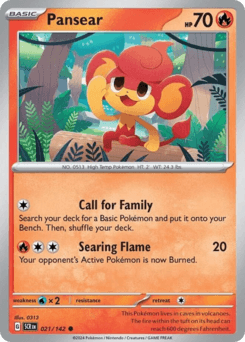 Pansear #21 — Pokemon Stellar Crown