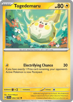 Togedemaru #54 — Pokemon Stellar Crown