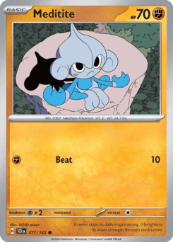 Meditite #77 — Pokemon Stellar Crown