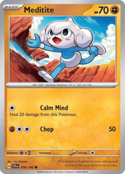 Meditite #78 — Pokemon Stellar Crown