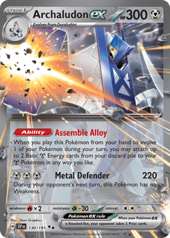 Archaludon ex #130 — Pokemon Surging Sparks