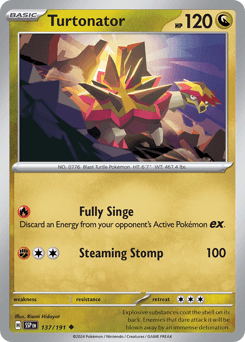 Turtonator #137 — Pokemon Surging Sparks