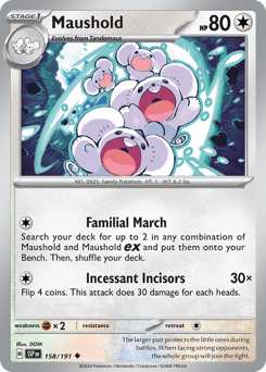 Maushold #158 — Pokemon Surging Sparks