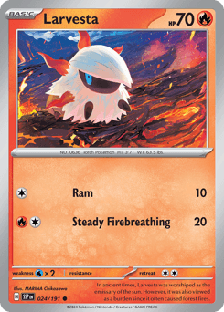 Larvesta #24 — Pokemon Surging Sparks