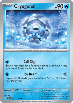 Cryogonal #47 — Pokemon Surging Sparks
