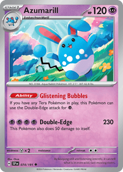 Azumarill #74 — Pokemon Surging Sparks