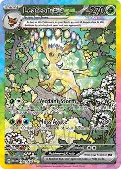 Leafeon ex #144 — Pokemon Prismatic Evolutions