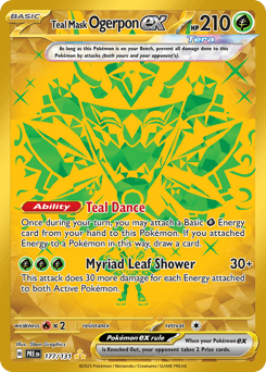 Teal Mask Ogerpon ex #177 — Pokemon Prismatic Evolutions