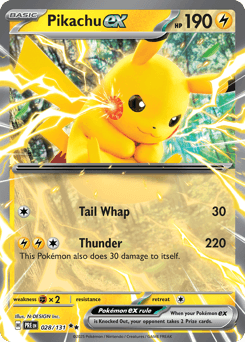 Pikachu ex #28 — Pokemon Prismatic Evolutions