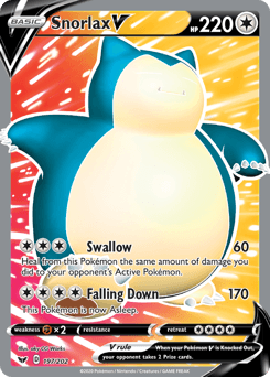 Snorlax V #197 — Pokemon Sword & Shield