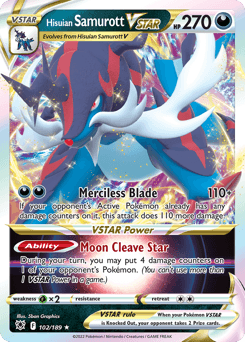 Hisuian Samurott VSTAR #102 — Pokemon Astral Radiance