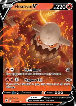 Heatran V #25 — Pokemon Astral Radiance