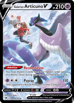 Galarian Articuno V #TG16 — Pokemon Astral Radiance