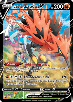Galarian Zapdos V #TG19 — Pokemon Astral Radiance