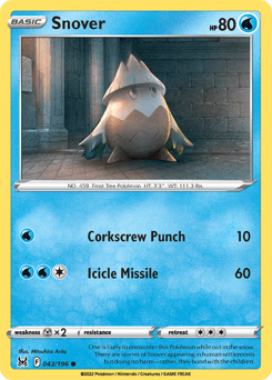 Snover #42 — Pokemon Lost Origin