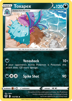 Toxapex #115 — Pokemon Silver Tempest