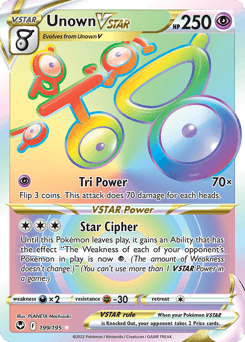 Unown VSTAR #199 — Pokemon Silver Tempest