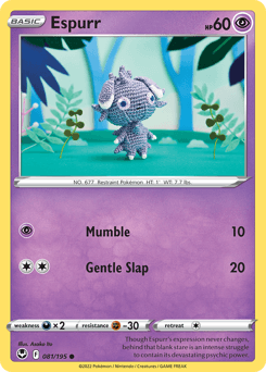 Espurr #81 — Pokemon Silver Tempest